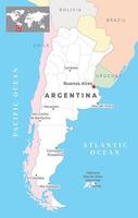 argentina politico carta geografica con capitale buenos va in onda, maggior parte importante città con nazionale frontiere vettore