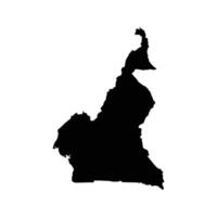 silhouette carta geografica di camerun vettore