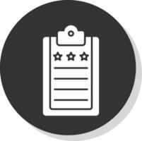 valutazione glifo grigio cerchio icona vettore