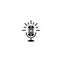 motivazionale Podcast logo design icona migliore Podcast elemento. Podcast Radio registrazione studio vettore