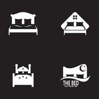 illustrazione del modello di vettore dell'icona e del simbolo del letto