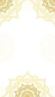 celeste splendore vuoto verticale vettore sfondo con contorno mandala eleganza nel oro decorazione
