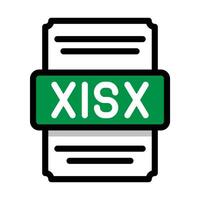 documento file formato xlsx foglio elettronico icona. con schema e colore nel il mezzo. vettore illustrazione