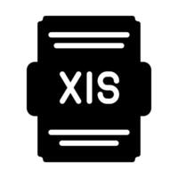 xls file icona solido stile. foglio elettronico file genere, estensione, formato icone. vettore illustrazione