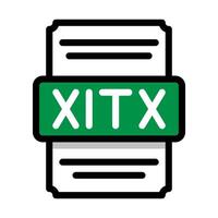 documento file formato xltx foglio elettronico icona. con schema e colore nel il mezzo. vettore illustrazione