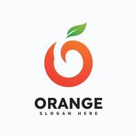 arancia logo design simbolo. vettore illustrazione