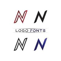 n logo font company logo business e lettera iniziale n design vector and letter for logo
