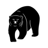 orso glifo. silhouette di foresta animale. vettore