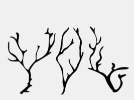 albero morto, set di disegni di rami di albero