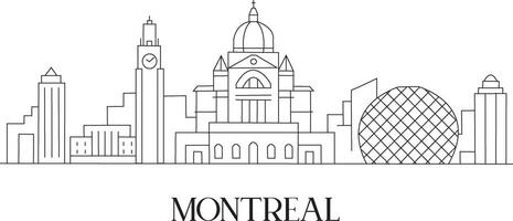 montreal città linea disegnare vettore