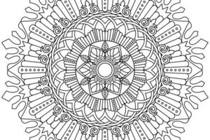 mandala colorazione pagina per bambini e adulti pagina per rilassamento e meditazione. circolare modello. decorativo ornamento etnico orientale stile. linea arte disegno colorazione pagina. illustrazione vettore