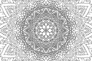 mandala colorazione pagina per bambini e adulti pagina per rilassamento e meditazione. circolare modello. decorativo ornamento etnico orientale stile. linea arte disegno colorazione pagina. illustrazione vettore