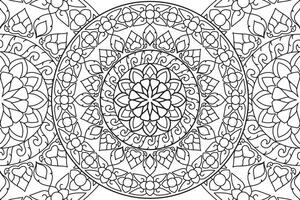 mandala colorazione pagina per bambini e adulti pagina per rilassamento e meditazione. circolare modello. decorativo ornamento etnico orientale stile. linea arte disegno colorazione pagina. illustrazione vettore