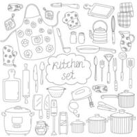 mano disegnato illustrazione cucina Strumenti. vettore