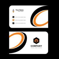 moderno professionale attività commerciale carta design arancia e nero vettore