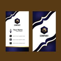 lusso e elegante buio purplebusiness carta design con oro stile minimalista Stampa modello vettore