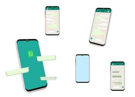 WhatsApp messaggistica App icona vettore