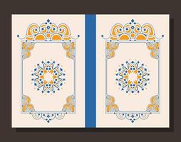 colorato ornamentale libro copertina design vettore