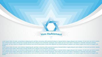 yom haatzmaut, indipendenza giorno è il nazionale giorno di Israele, illustrazione vettore