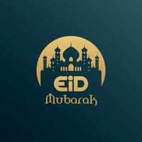 eid mubarak illustration design vettore