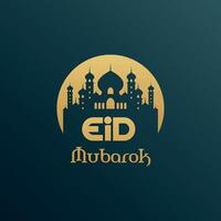 eid mubarak illustration design vettore