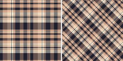 senza soluzione di continuità modello sfondo di struttura dai un'occhiata con un' plaid tessuto tessile tartan. impostato nel pelle colori. accogliente vivente camera idee. vettore