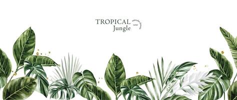 tropicale giungla acquerello sfondo vettore