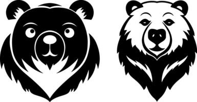 cartone animato orso clipart isolato animale logo illustrazione vettore