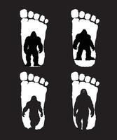 bigfoot silhouette design vettore