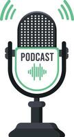 microfono Podcast icona vettore
