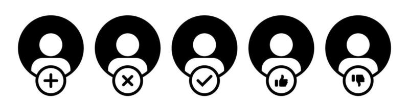 utente icona simbolo impostato semplice design vettore