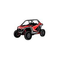 buggy - utv - atv avventura illustrazione vettore isolato