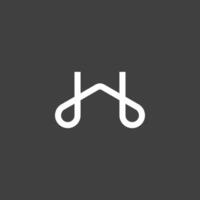 design del logo della casa della lettera h vettore