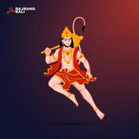 contento hanuman jayanti sociale media inviare il Festival di India vettore