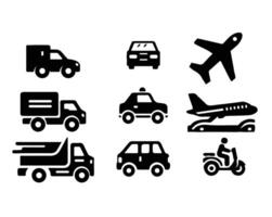 set di icone di trasporto vettore