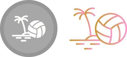 spiaggia pallavolo icona vettore