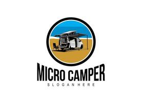 micro camper illustrazione design vettore