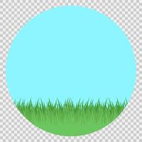 verde erba con blu cielo nel il giro telaio vettore