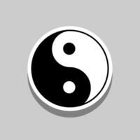 yin e yang simbolo vettore