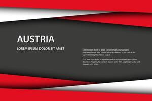 moderno sfondo con austriaco colori e grigio gratuito spazio per il tuo testo, sovrapposto lenzuola di carta nel il Guarda di il austriaco bandiera, fatto nel Austria vettore
