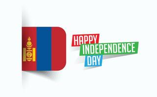 contento indipendenza giorno di Mongolia illustrazione, nazionale giorno manifesto, saluto modello disegno, eps fonte file vettore