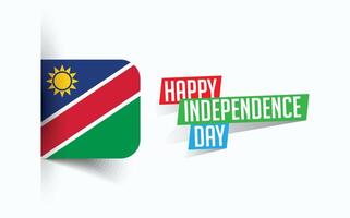 contento indipendenza giorno di namibia illustrazione, nazionale giorno manifesto, saluto modello disegno, eps fonte file vettore