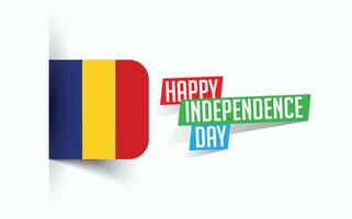 contento indipendenza giorno di Romania illustrazione, nazionale giorno manifesto, saluto modello disegno, eps fonte file vettore