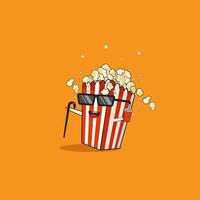 Popcorn portafortuna illustrazione vettore