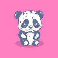 carino panda icona illustrazione vettore