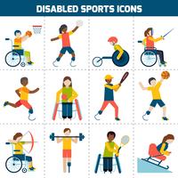 Icone di sport disabili vettore