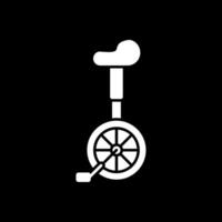 icona glifo invertito uniciclo vettore