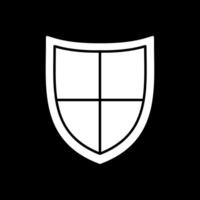 icona del glifo con scudo invertito vettore