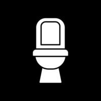 icona del glifo della toilette invertita vettore