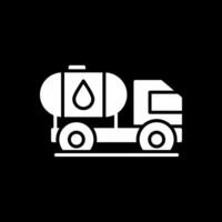 serbatoio camion glifo rovesciato icona vettore